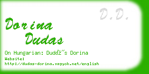 dorina dudas business card